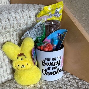 Easter Bunny Gift Set with Yellow Plush